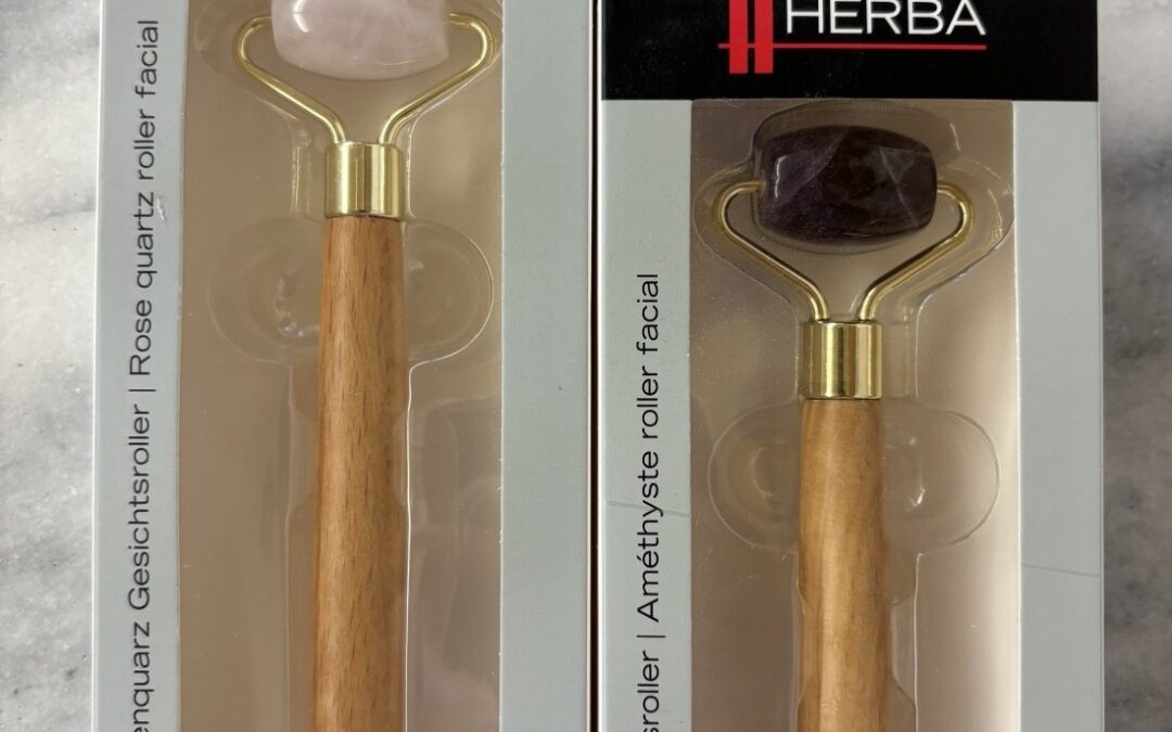 100% echter und natürlicher Rosenquarz oder Amethyst Gesichtsroller